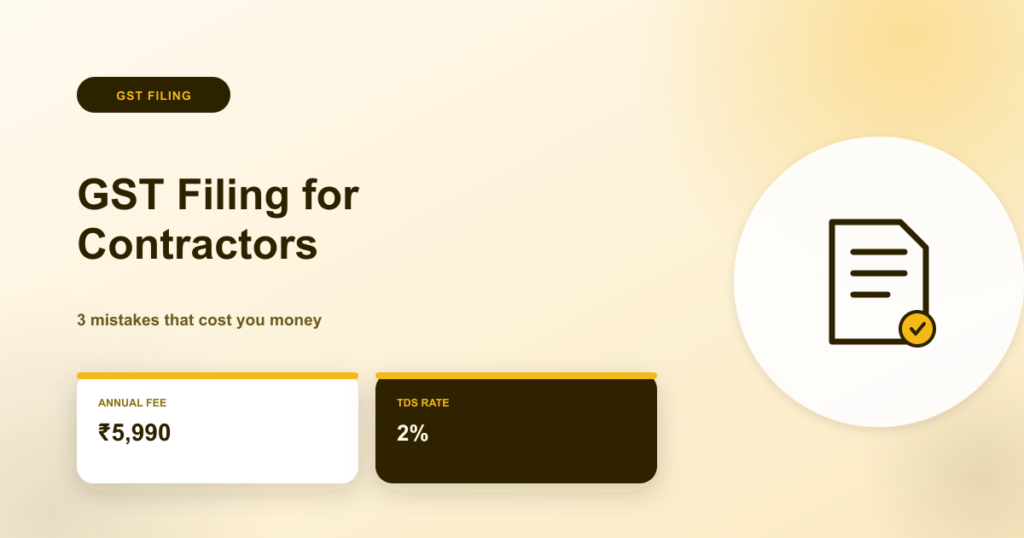GST return filing for contractors in Chennai